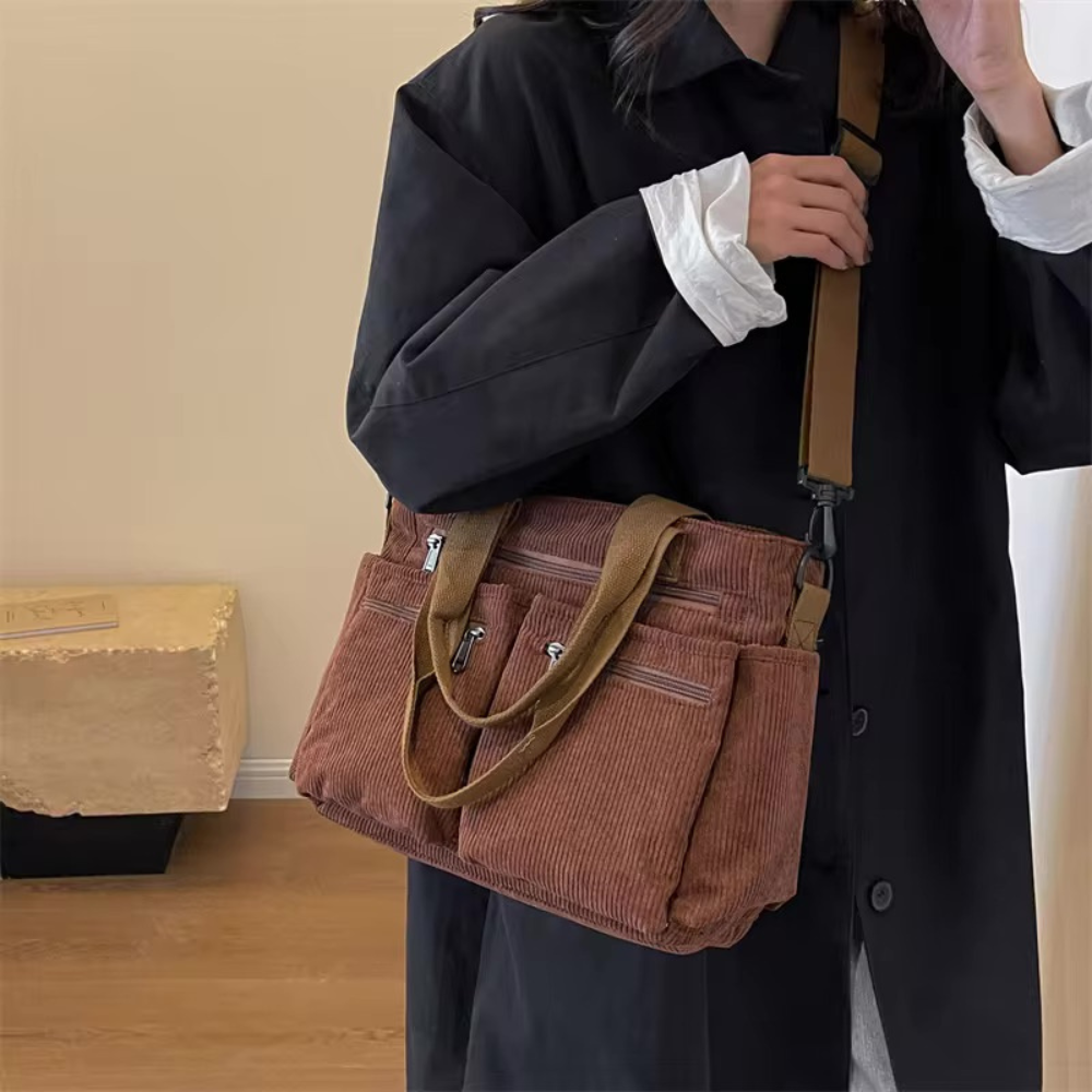 Sac fourre-tout en velours côtelé KANNARA™ 