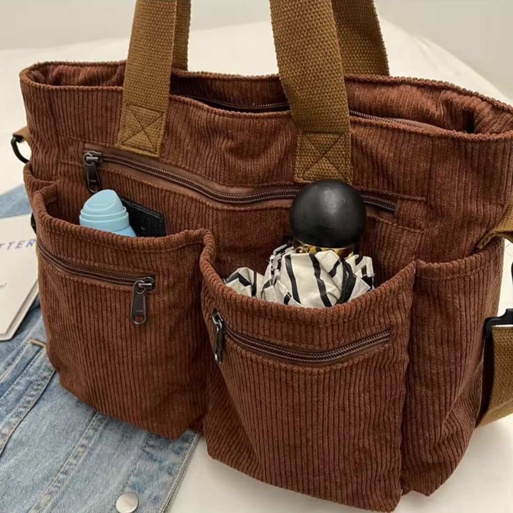 Sac fourre-tout en velours côtelé KANNARA™ 