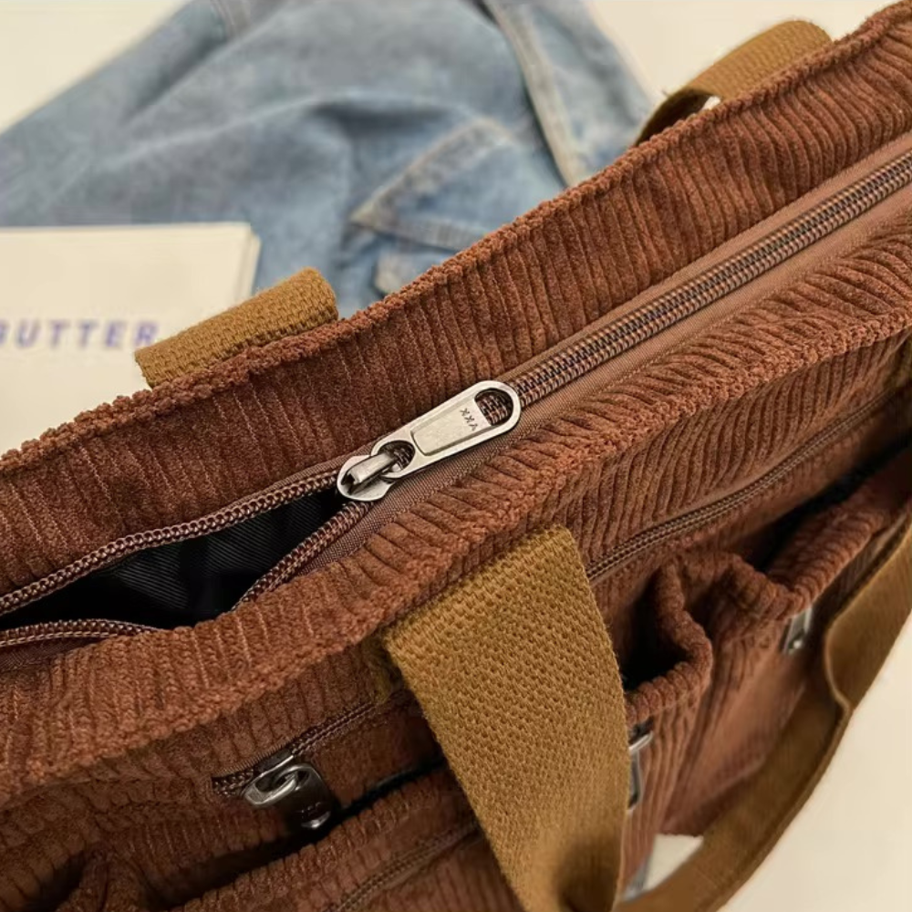 Sac fourre-tout en velours côtelé KANNARA™ 